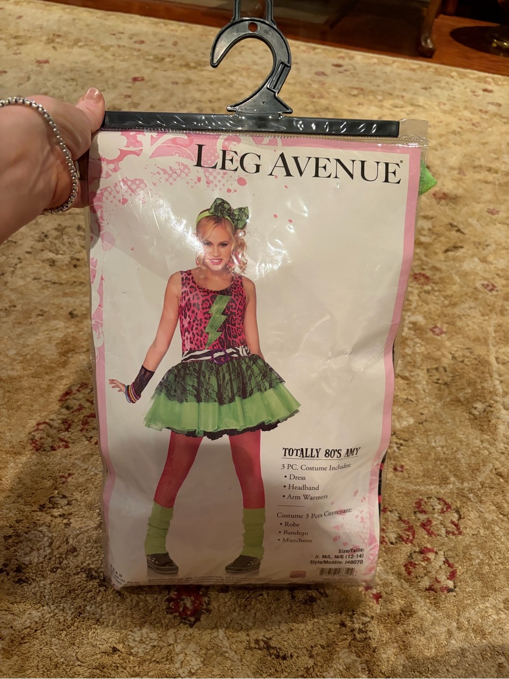 NWT 80's girl costume Leg Avenue 3 piece Medium/Large Halloween Party festive